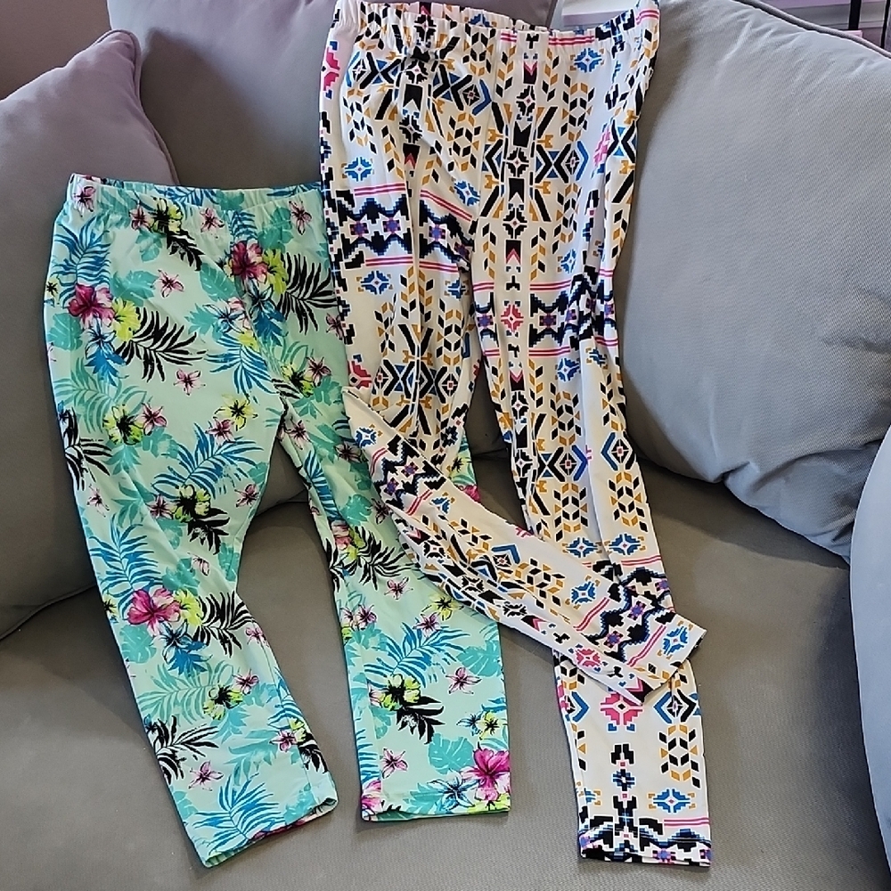 Colorful Patterned Leggings Set
